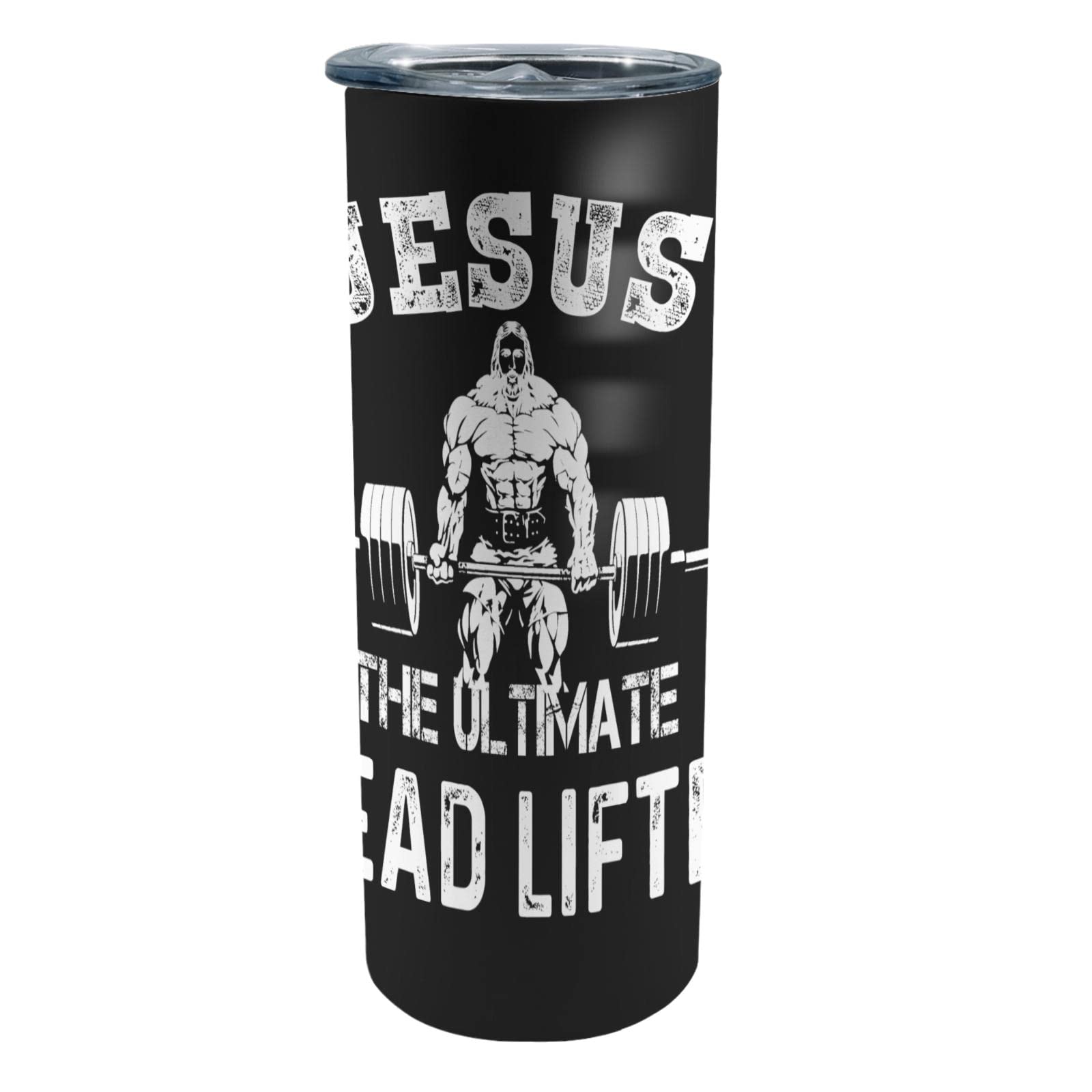 Stainless Steel Jesus Coffee Mugs & Water Bottles - Insulated Travel Mug with Straw, Thermo Sippy Cup for Hot/Cold Drinks - Perfect Christian Gifts for Couples, Bible Study, Church Events & Gym Workouts