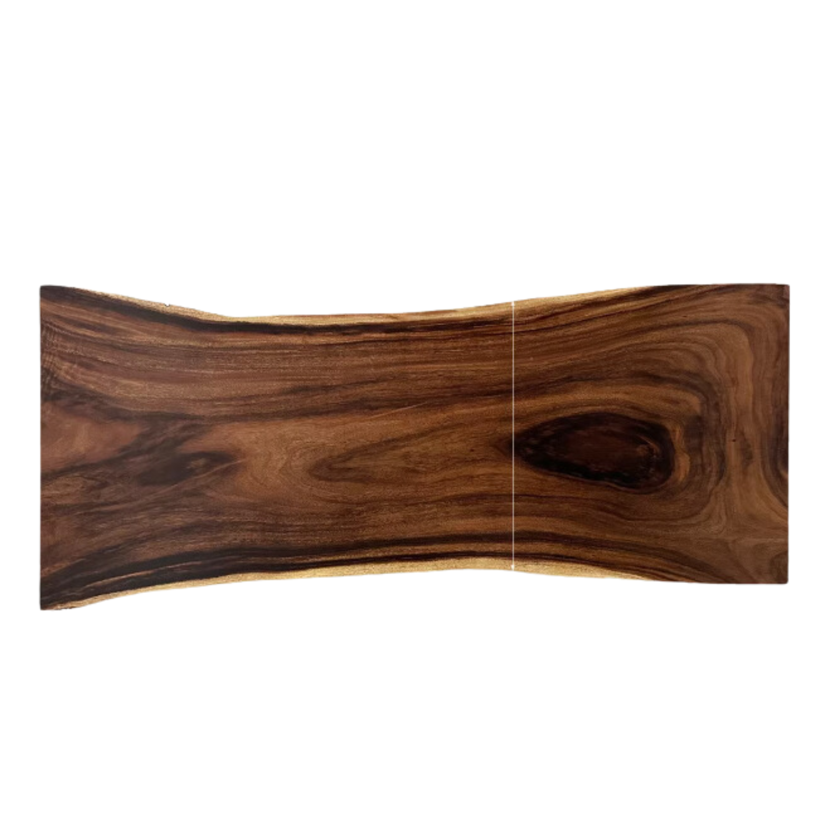 Premium Black Walnut Solid Wood Dining Table with Natural Edge - Large Top for Kitchen, Dining Room & Home Decor