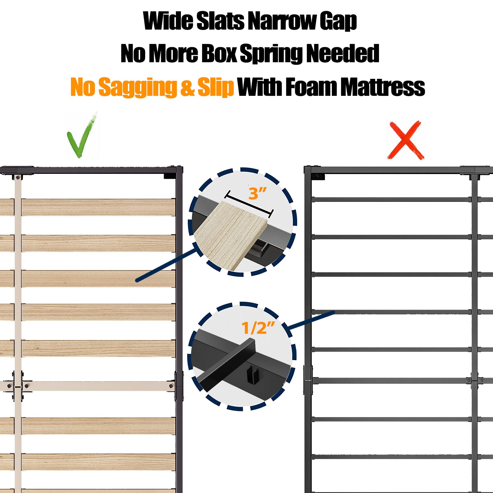 ZIYOO Full Size Bed Frame - 14