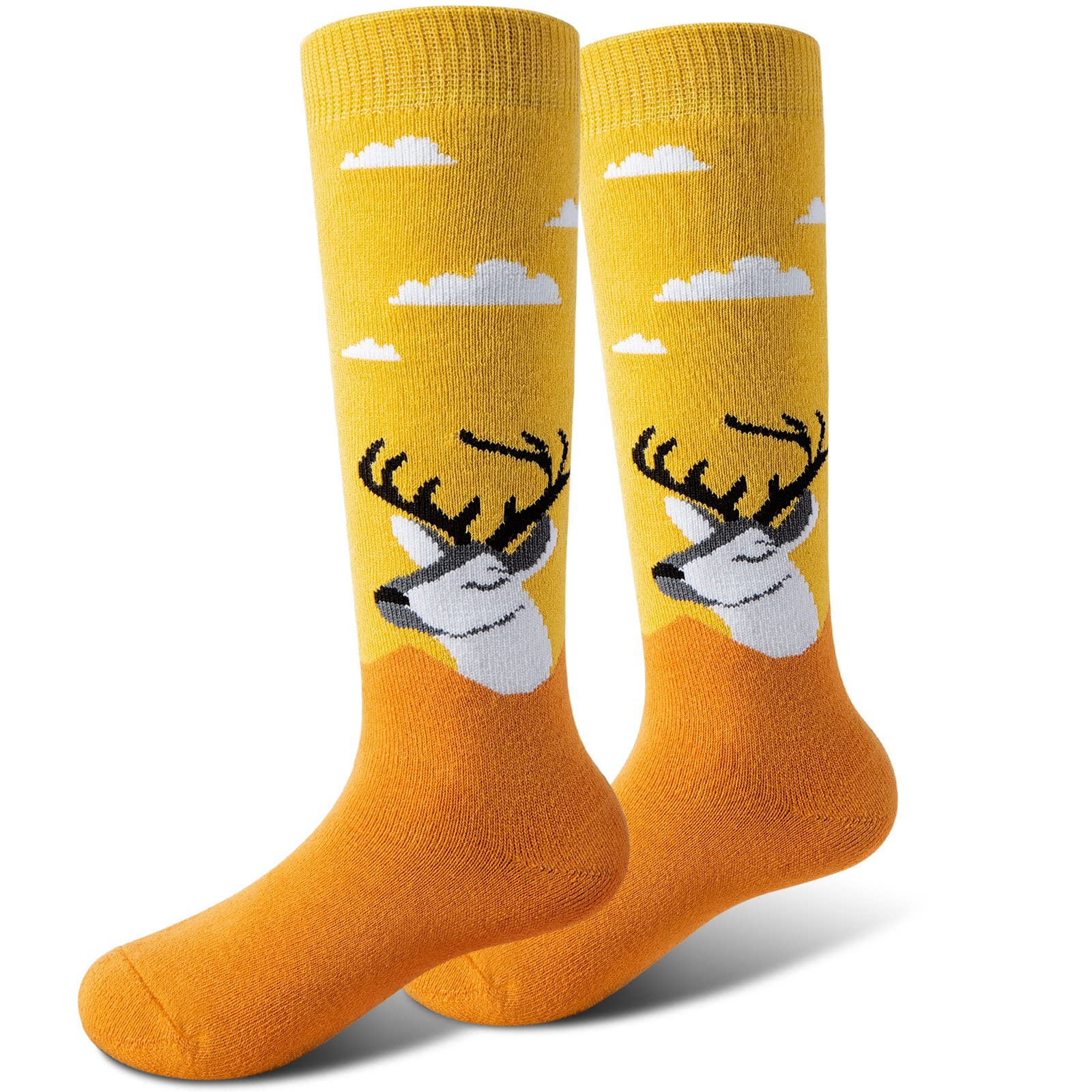 Cimkiz Kids Ski Socks (2 Pairs/3 Pairs) - Warm Winter Ski Socks for Boys & Girls, Toddler Snowboarding Socks for Outdoor Skiing & Snow Sports - Perfect for Ski Trips & Winter Adventures