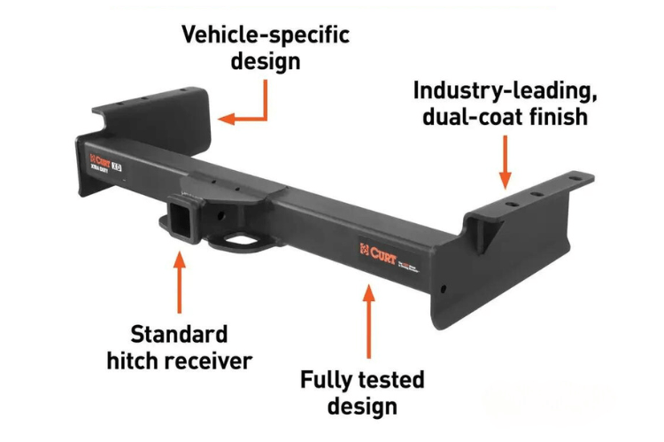 Curt 15302 Xtra Duty Class 5 Receiver Hitch for 2001-2010 Chevy Silverado 2500HD/3500HD - Heavy Duty Towing Solution for Trailers, Boats & Campers