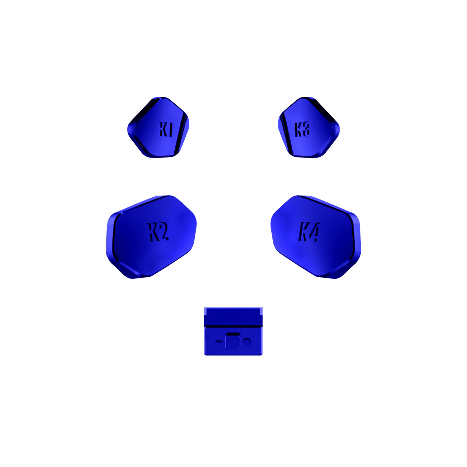 eXtremeRate Chrome Blue Replacement Back Buttons & Toggle Switch for Xbox Series X/S Controller - K1 K2 K3 K4 Redesigned Paddles | Compatible with eXtremerate Hope Remap Kit (Controller & Remap Board Not Included) | Perfect for Gaming, Custom Mods & Competitive Play - DX3D4004