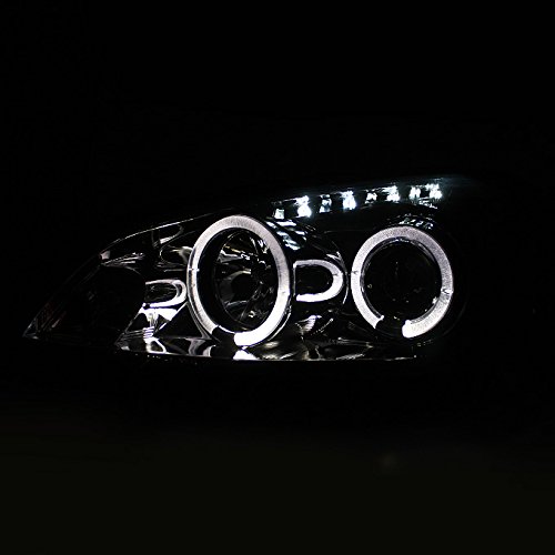 AKKON Smoked LED Halo Projector Headlights + LED Tail Lights for 2006-2013 Chevy Impala - Upgrade Your Car Lighting for Night Driving & Enhanced Style