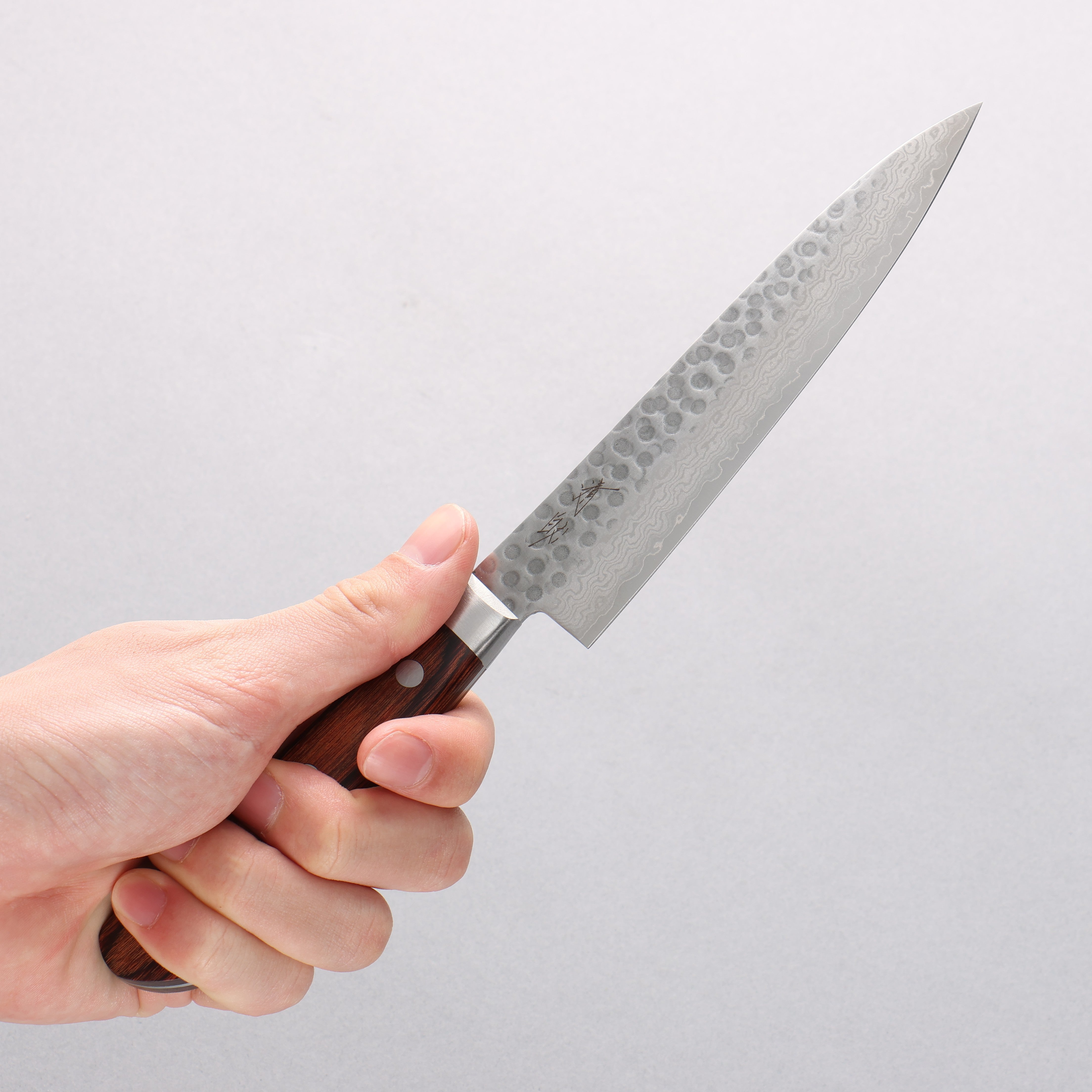 Seisuke VG10 17-Layer Damascus Petty Utility Knife 135mm with Mahogany Handle - Perfect for Slicing, Peeling & Precision Kitchen Tasks