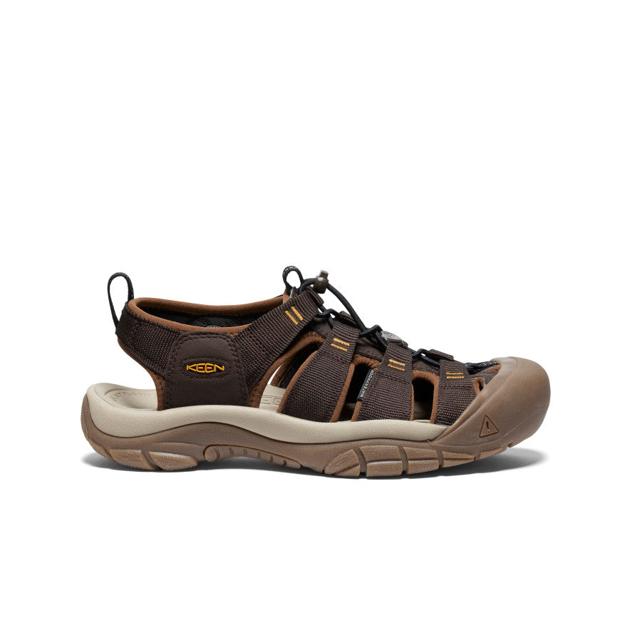 Men's Newport H2 Sandal - Comfortable Waterproof Hiking Sandals for Men, Java/Golden Yellow - Perfect for Beach, Pool, Travel & Outdoor Adventures