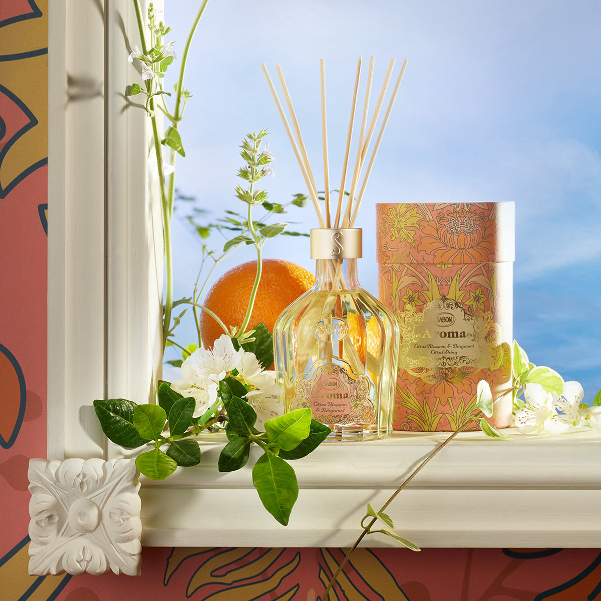 Citrus Blossom & Bergamot Aroma Reed Diffuser 8.3oz (245mL) - Natural Home Fragrance for Living Room, Bedroom & Office