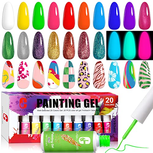 D-20 Colors Set ( 9 Neon + 8 Glitter + 3 Luminous)