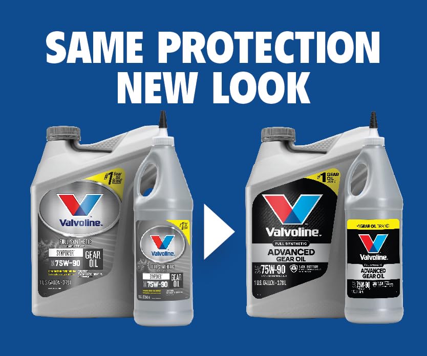 Valvoline SynPower SAE 75W-90 Full Synthetic Gear Oil - 1 Quart (Case of 12) - High Performance Lubricant for Cars, Trucks & SUVs - Ideal for Manual Transmissions & Differents
