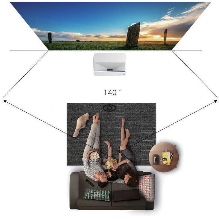 2C 120-Inch Ambient Light Rejecting Projector Screen - Home Theater & Outdoor Movie Screen for Ultra HD 4K Projection - Perfect for Living Rooms, Backyard Movie Nights & Office Presentations