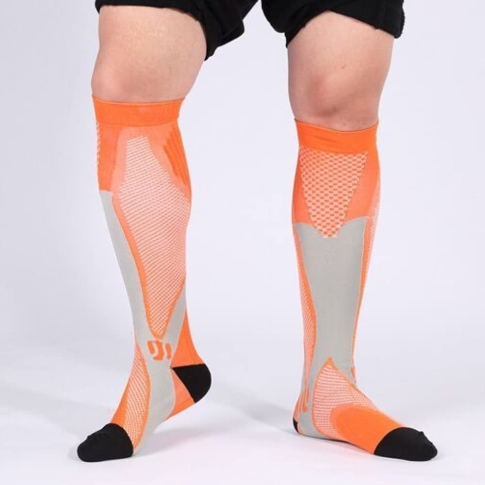 Nigeiyeme 15-25mmHg Compression Socks for Men & Women - Athletic Support Socks for Running, Workout & Travel - Black Medical Grade Anti-Fatigue Socks for Nurses, Athletes & Long Standing Workers