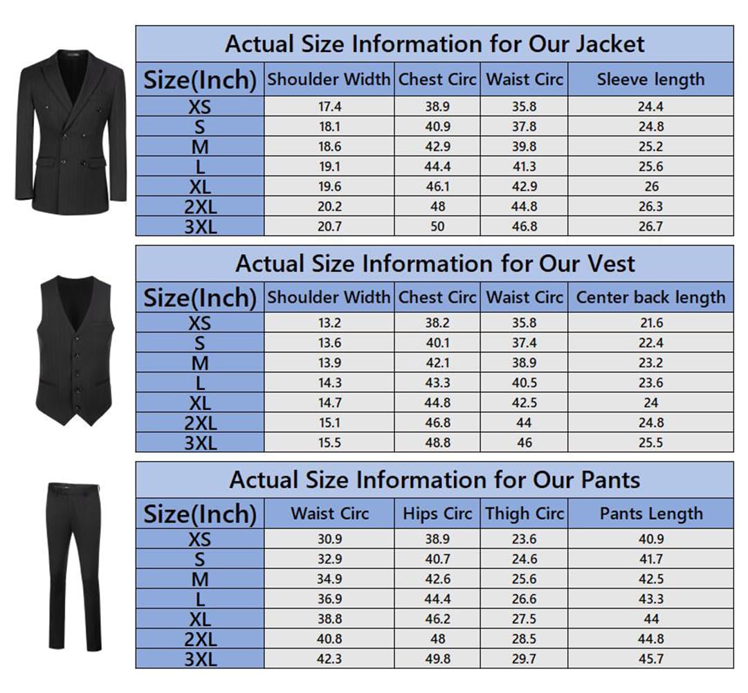 Men's Slim Fit Plaid 3-Piece Suit Set - Checked Casual Tuxedo with Blazer, Vest & Pants for Wedding, Business, Party | Formal & Professional Occasions