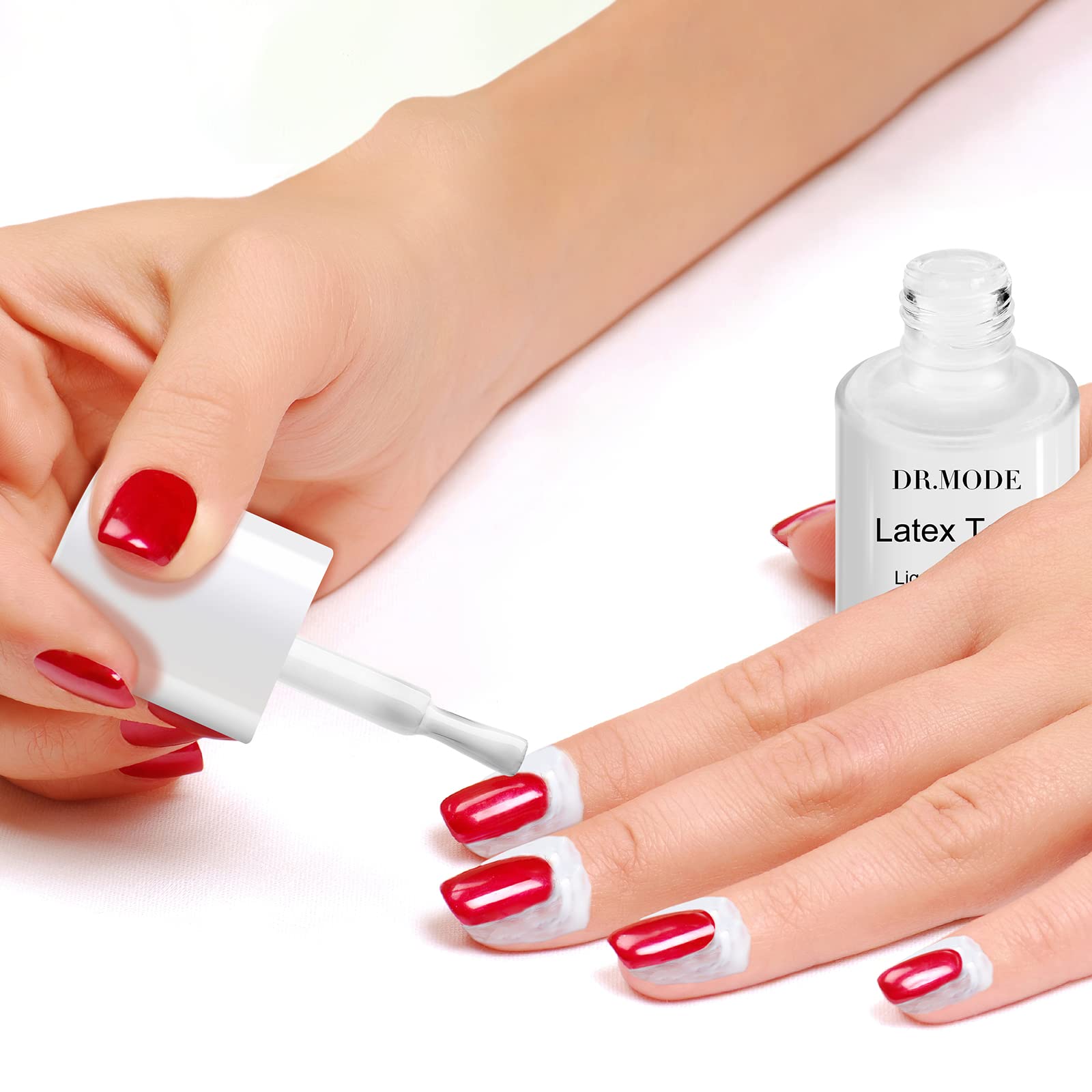 DRMODE Fast-Drying Liquid Latex for Nails - Peel Off Nail Polish Barrier & Cuticle Protector - Perfect for Nail Art, Stamping, and Manicures (Use with Tweezers for Precision) - Ideal for Salon Professionals & DIY Nail Enthusiasts