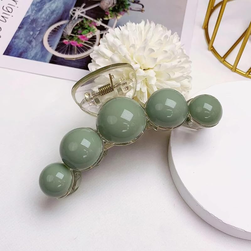 CHRONEX 2PCS Strong Hold Hair Claw Clips for Women - Rose Flower Barrettes for Long Hair, Elegant Hair Styling Accessories for Everyday, Work, Party & Wedding (Pattern 3)
