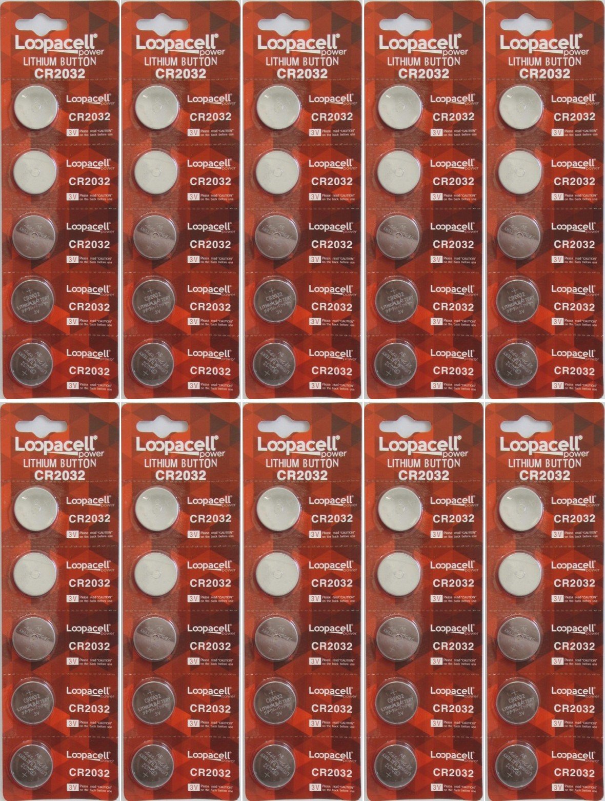 CR2032 Lithium 3V Coin Cell Batteries (50-Pack) - Long-Lasting Power for Watches, Key Fobs, Calculators & Medical Devices