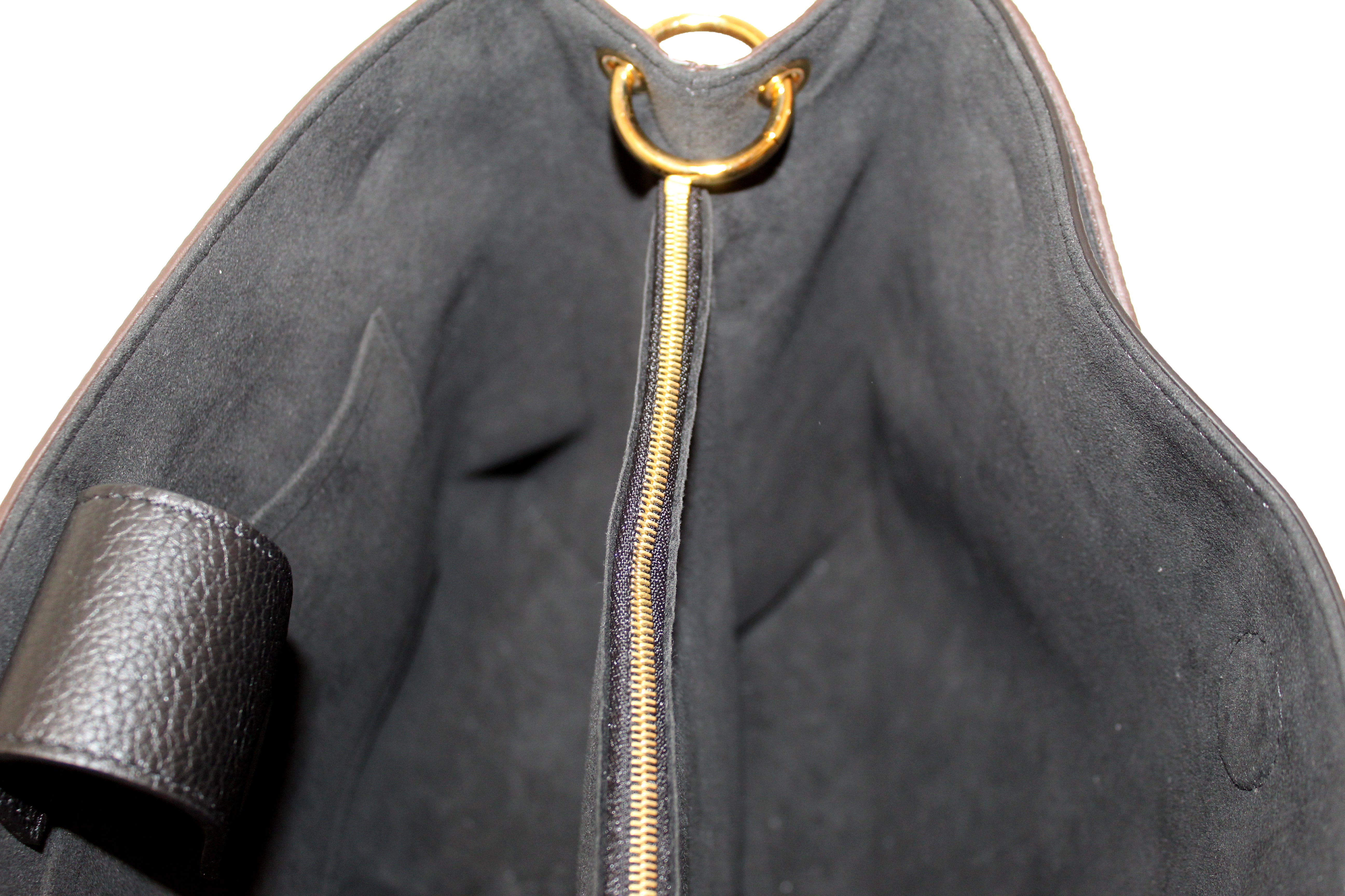 Authentic Louis Vuitton Damier Ebene Canvas Riverside Bag with Black Leather - Luxury Designer Handbag for Women, Perfect for Work, Travel & Everyday Use