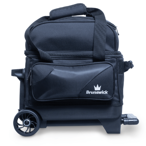 Brunswick Zone Single Roller Black Bowling Bag - Durable & Lightweight for League Play & Practice | Perfect for Travel & Tournaments