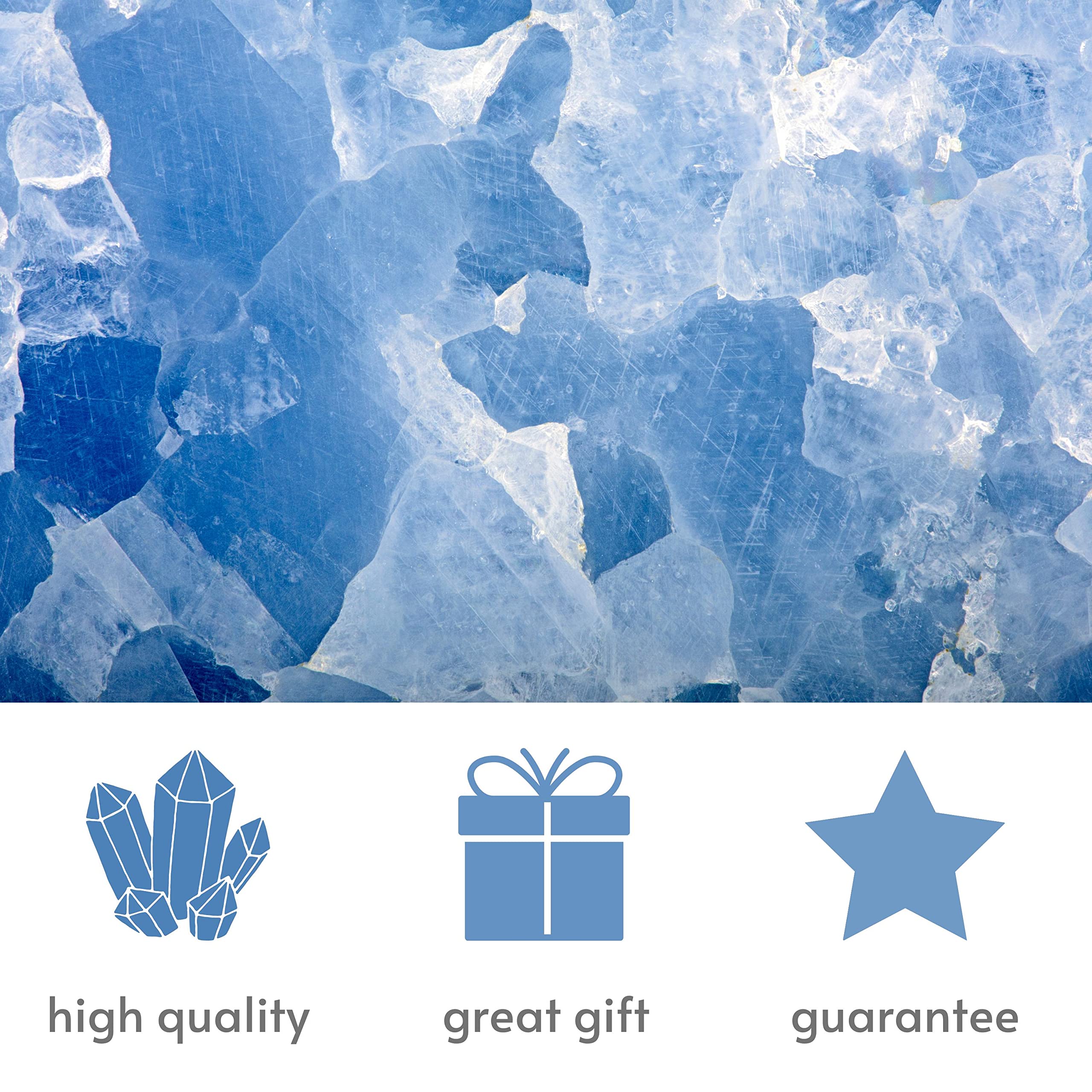 Natural Blue Calcite Crystal - 1 LB High Energy Healing Stones for Decoration, Reiki, Yoga & Meditation | Chakra Balancing Rocks | Mineralist Collection Natural Calcite Specimens for Home, Office & Spiritual Spaces