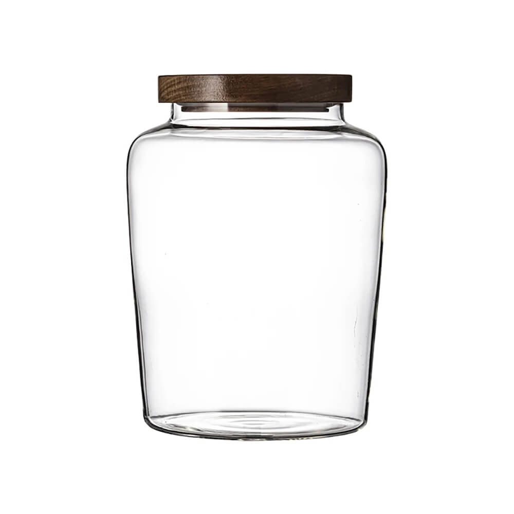 Premium Hector Glass Jars with Airtight Wooden Lids - 16oz Mason Jars for Kitchen Storage, Pantry Organization & DIY Crafts - Perfect for Honey, Spices, Tea, Coffee & Homemade Gifts