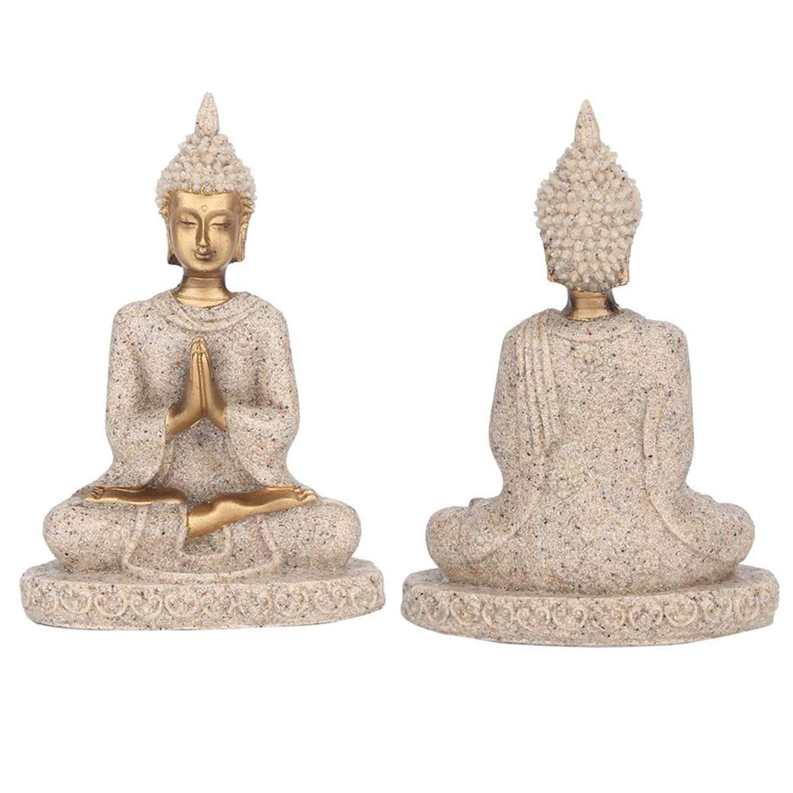 CYRAN Mini Buddha Statue for Meditation & Feng Shui - Handcrafted Home & Office Decor Gift - Perfect for Zen Spaces, Yoga Rooms & Spiritual Gifting