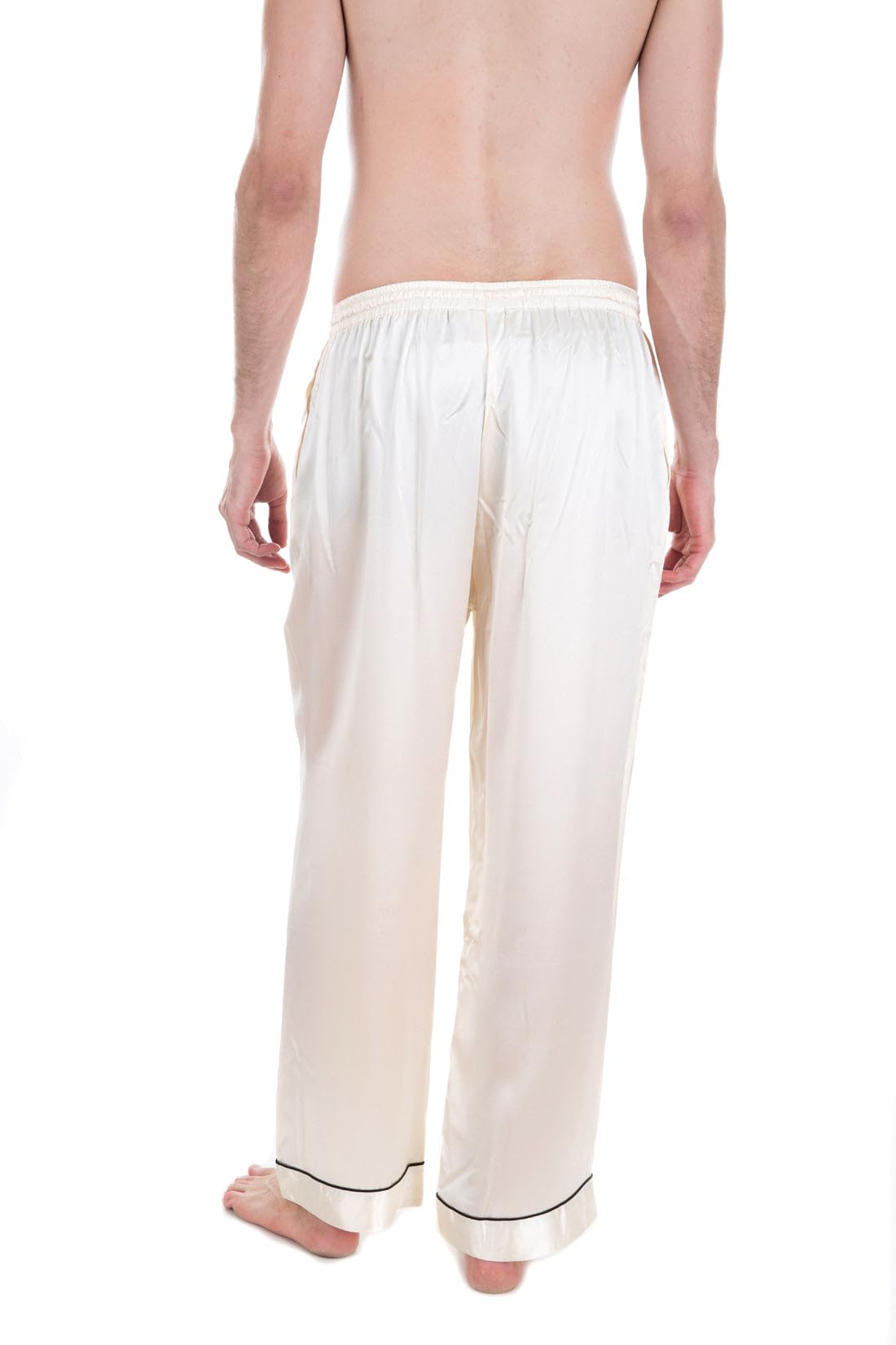 Premium 100% Mulberry Silk Pajama Pants for Men - Luxury Sleepwear with Comfortable Fit - Perfect for Relaxing at Home, Lounging & Gift Giving