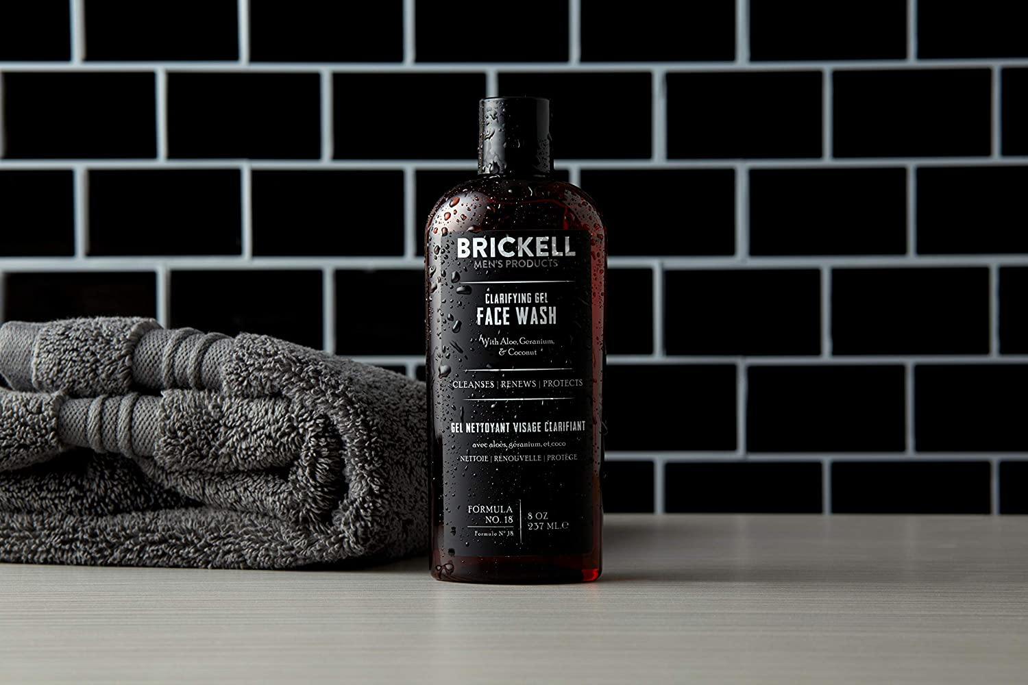 Brickell Men's Clarifying Gel Face Wash for Acne & Oily Skin - Natural & Organic Daily Cleanser for Men - Perfect for Gym, Travel & Morning Routine