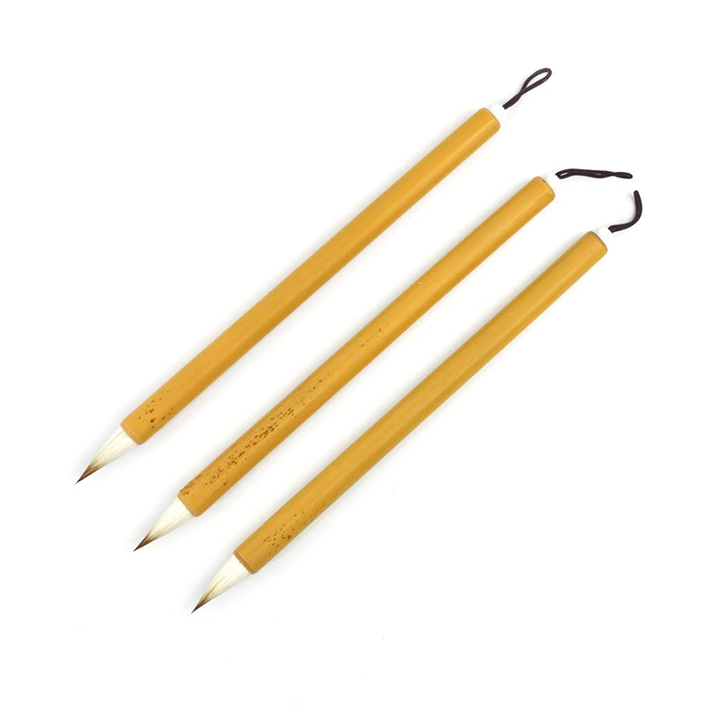 Premium Chinese Calligraphy Brush Pen Set - 3pcs Multi-Hair Ink Brushes for Regular Script, Landscape Painting & Fine Art | Perfect for Beginners, Artists & Calligraphy Enthusiasts | Home Studio, Classroom & Gift Use