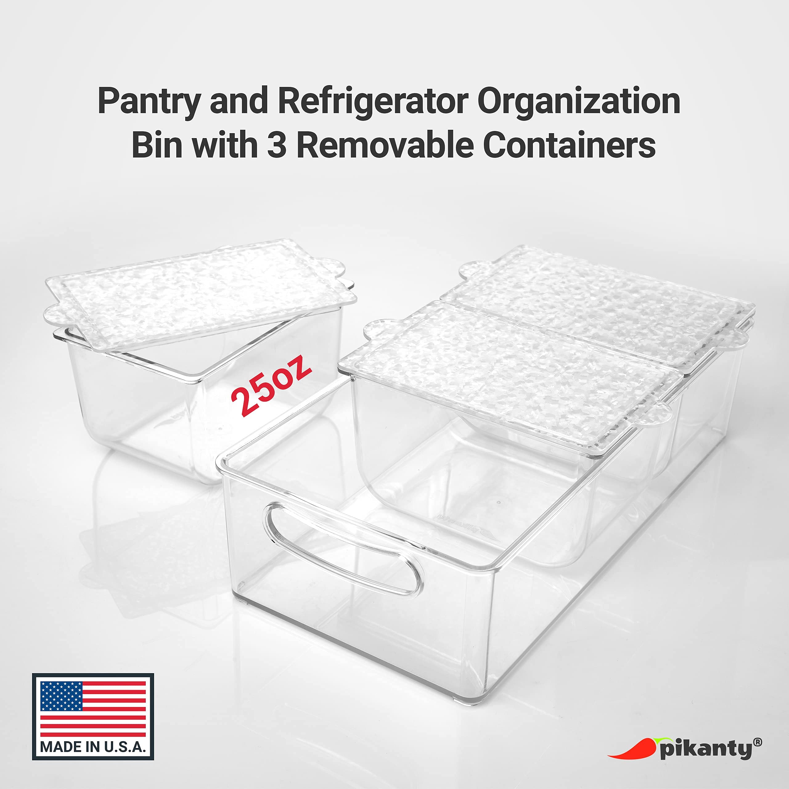 3-Piece Condiment Server Set with Removable Containers & Lids | Perfect for Parties, BBQs, Picnics & Entertaining | Dishwasher Safe | Made in USA | Great for Dining Tables, Outdoor Gatherings & Kitchen Organization