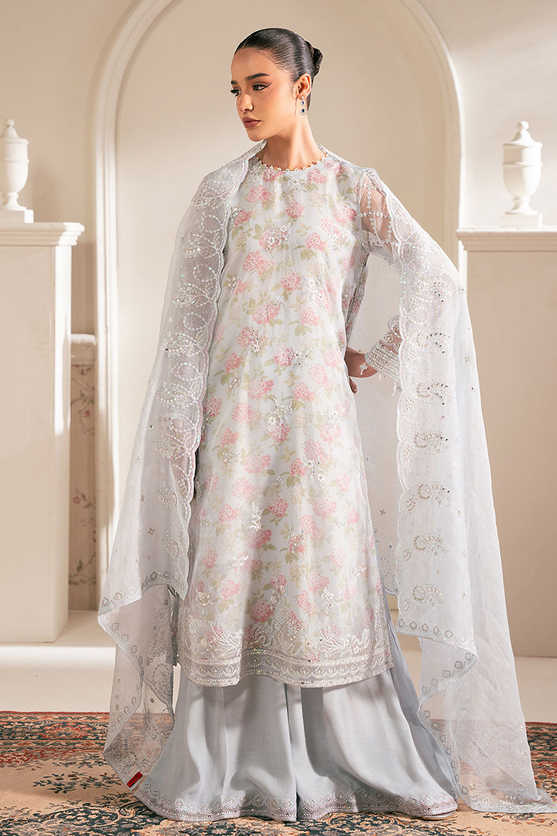 ICY BLING 4PC ORGANZA EMBROIDERED SUIT SET - Elegant Embroidered Party Dress for Women | Perfect for Weddings, Prom, Evening Gala & Special Occasions
