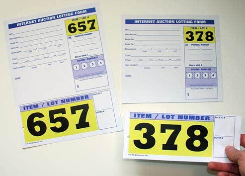 Pre-Numbered Internet Auction Lotting Forms (100/Pack) - Customizable Sequence for eBay, Amazon & Online Sales - Perfect for Estate Sales, Flea Markets & Collectibles Inventory