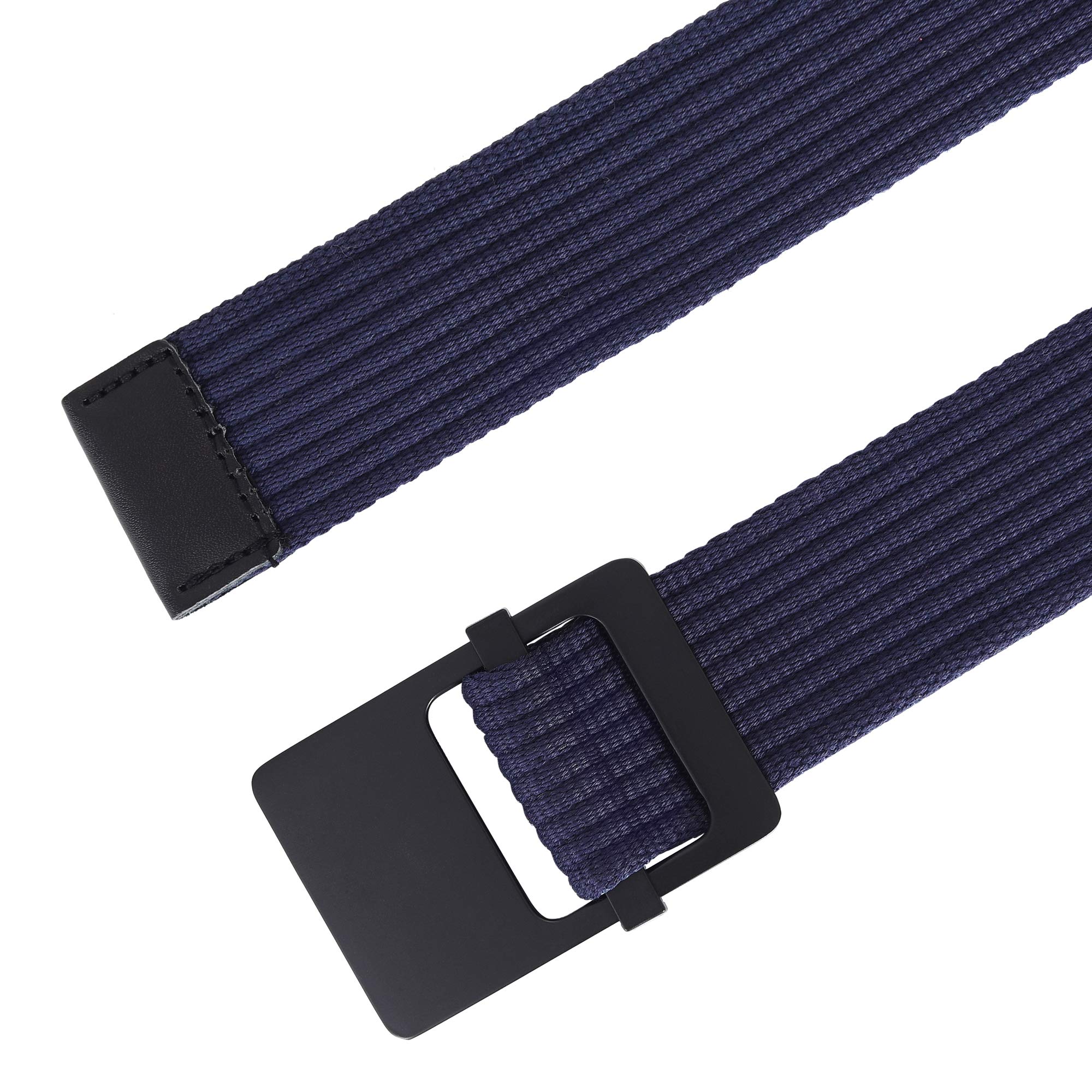 Durable Nylon Webbing Belt for Men - Adjustable Canvas Strap with Plain Metal Buckle | Casual, Outdoor & Work Wear Accessory