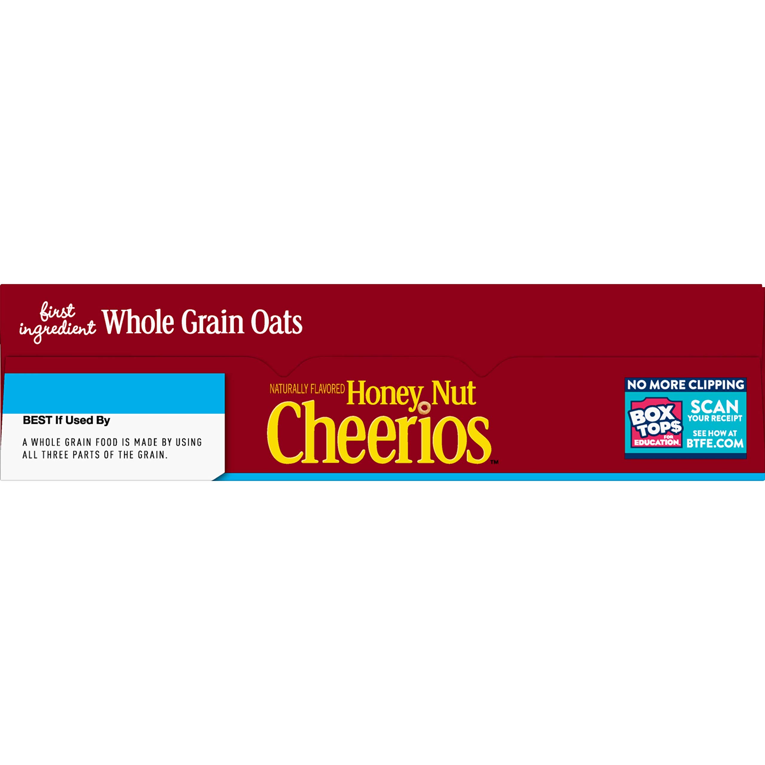 Honey Nut Cheerios Gluten-Free Breakfast Cereal - 19.5 oz (Pack of 12) | Whole Grain Oats with Real Honey | Family Size Bulk Box | Perfect for School Lunches, Office Snacks & Quick Breakfasts