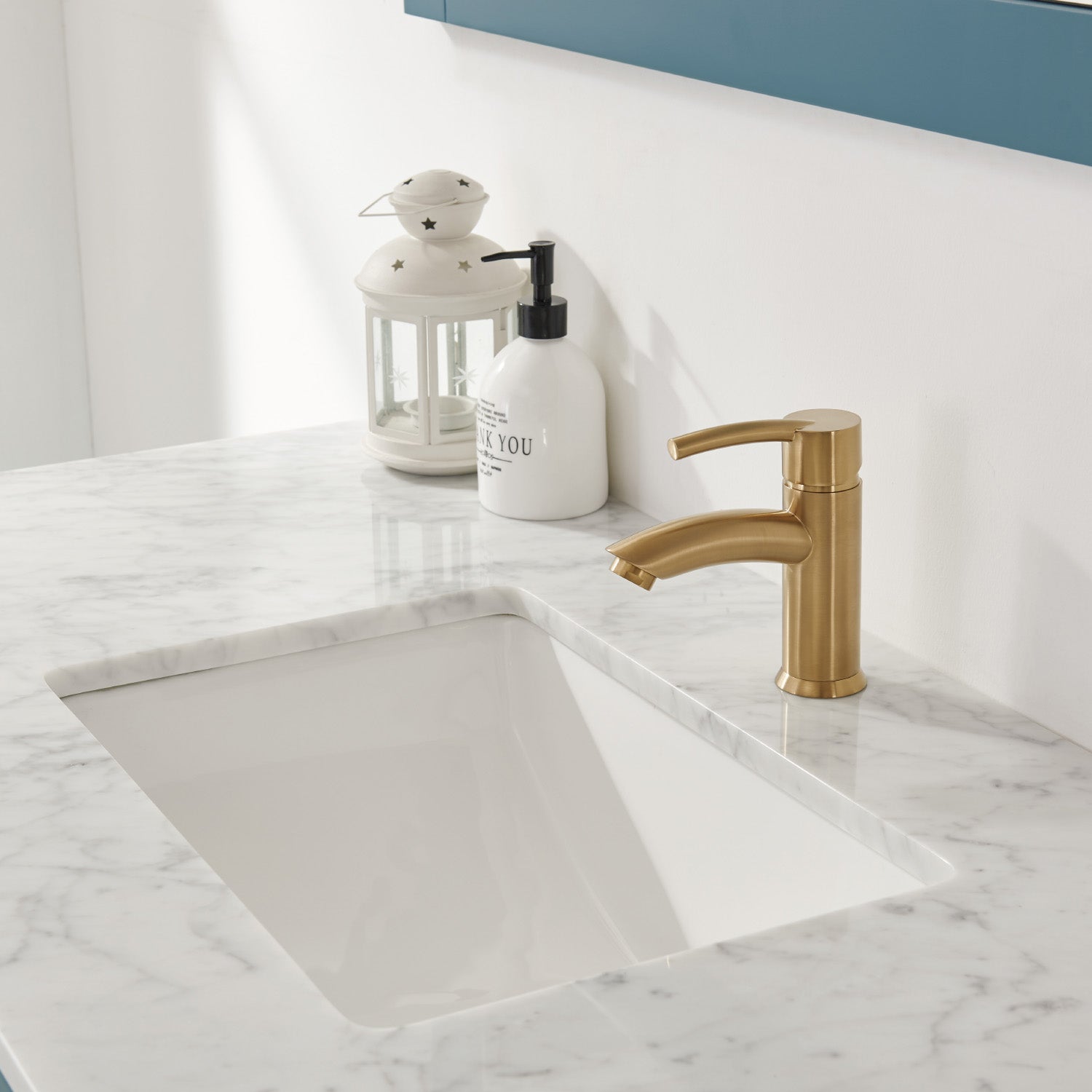 48-Inch Sutton Single Bathroom Vanity Set with Marble Countertop - Modern Bathroom Furniture for Small Spaces | Perfect for Master Bath, Guest Bath & Powder Room Renovations