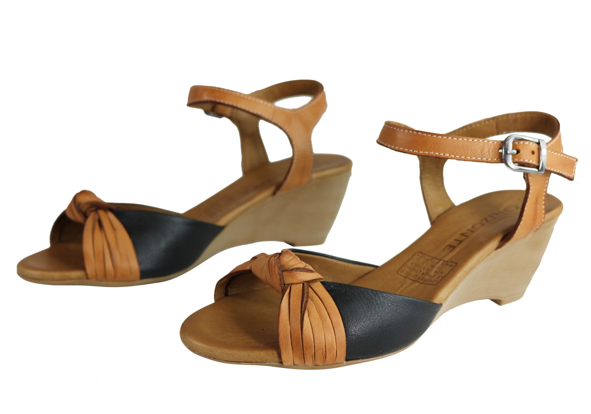 Orizonte Toronto Women's European Leather Comfortable Wedge Sandals - Stylish Summer Casual Shoes for Walking, Travel & Beach Outfits