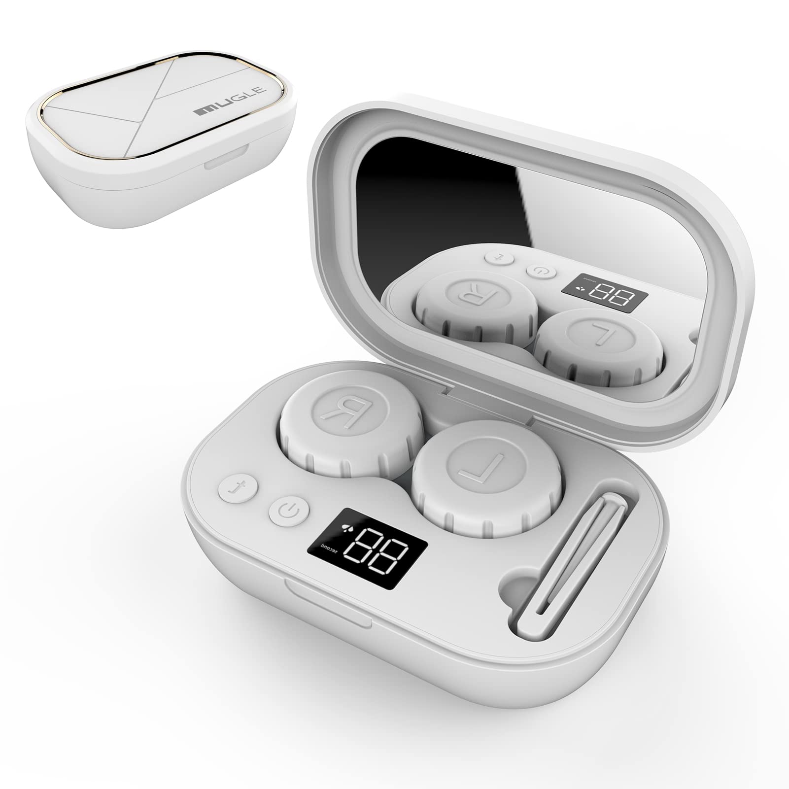 Ultrasonic Contact Lens Cleaner & Sterilizer - Fast Deep Cleaning for Protein Removal | Perfect for Daily Lens Care & Travel Use