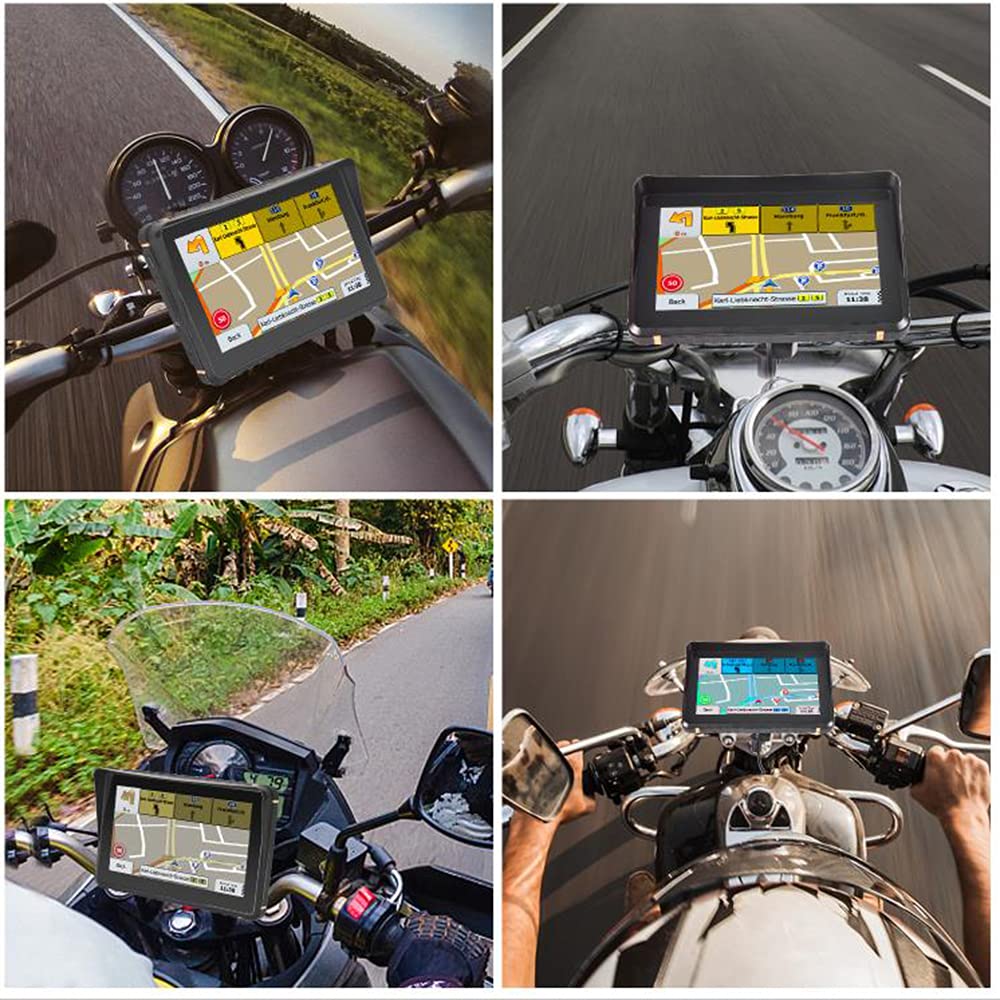 GoolRC 2-in-1 Waterproof GPS Navigation System for Motorcycle & Car - North America Maps, Voice Turn Directions, Mount Kit Included | Perfect for Road Trips, Commuting & Adventure Riding