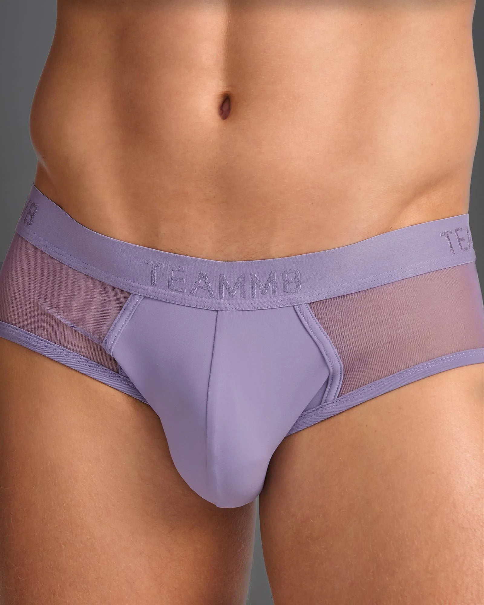 Teamm8 Score Sheer Brief - Mesh Underwear for Women in Lilac | Comfortable & Breathable Panties for Everyday Wear, Yoga, and Sleep