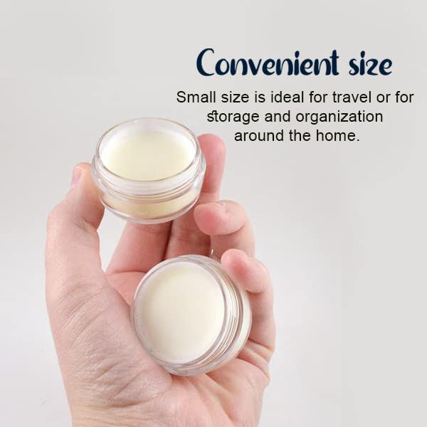 NSB Herbals 8Gm Empty Acrylic San Jar - Clear Cosmetic Containers with Black Lid & Inner Seal - Perfect for Lip Balm, Eyeshadow, Makeup & DIY Beauty Products (3-Pack) | Ideal for Home Organizing, Travel & Professional Salon Use
