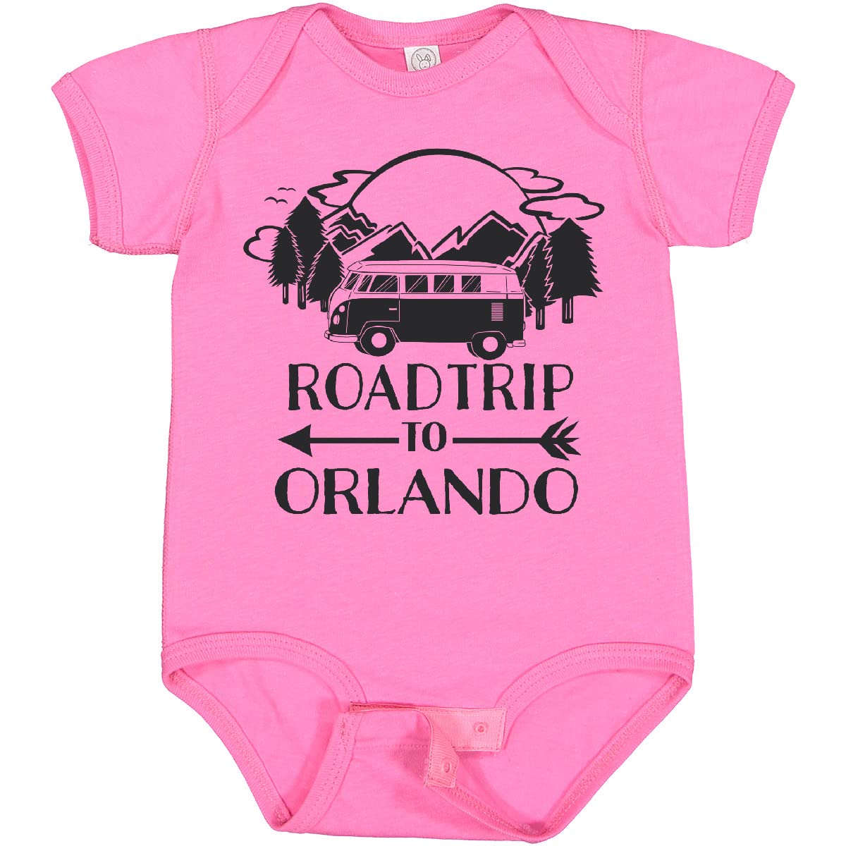 Inktastic Road Trip to Orlando Baby Bodysuit - Cute Infant Onesie for Travel & Vacation - Perfect for Disney World, Family Trips & Theme Park Adventures