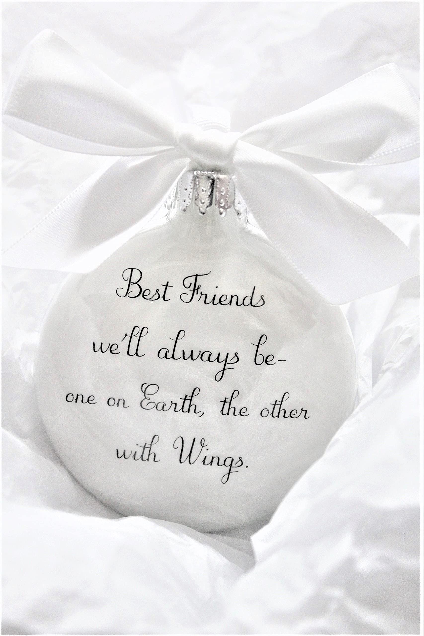 Best Friends Memorial Christmas Ornament - Sympathy Gift for Loss of Loved One | Personalized Keepsake for Grieving, Holiday Tree Decoration, Pet Memorial Gift