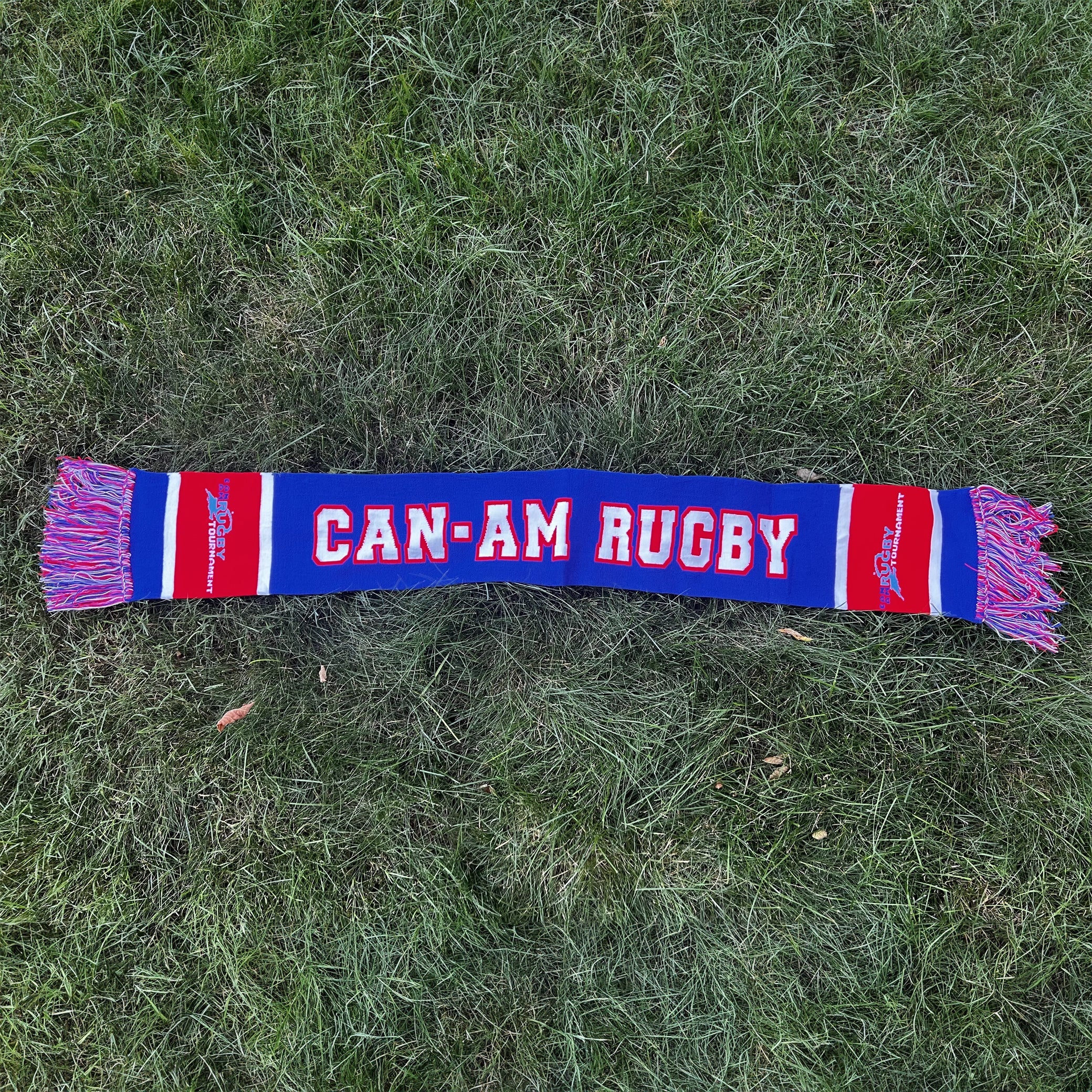 Can Am Rugby Knit Scarf - Soft Winter Scarf for Men & Women - Warm Plaid Blanket Scarf for Cold Weather - Perfect for Outdoor Sports, Travel and Casual Wear