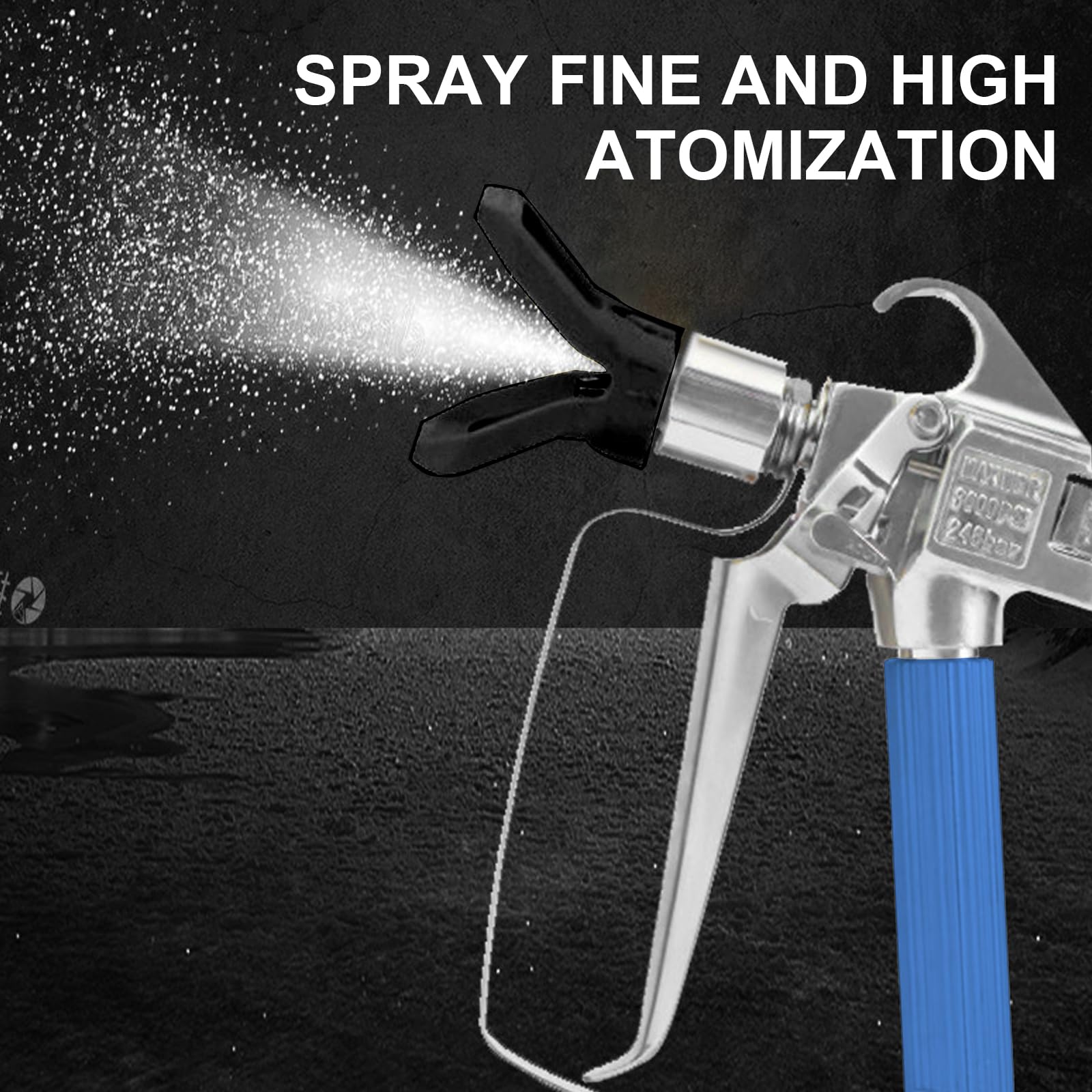 12-Piece Airless Spray Gun Kit with Nozzle Guard - Includes 5 Spray Tips & 5 Airless Paint Spray Guns for Professional Painting | Perfect for Home Renovation, Furniture Refinishing & DIY Projects