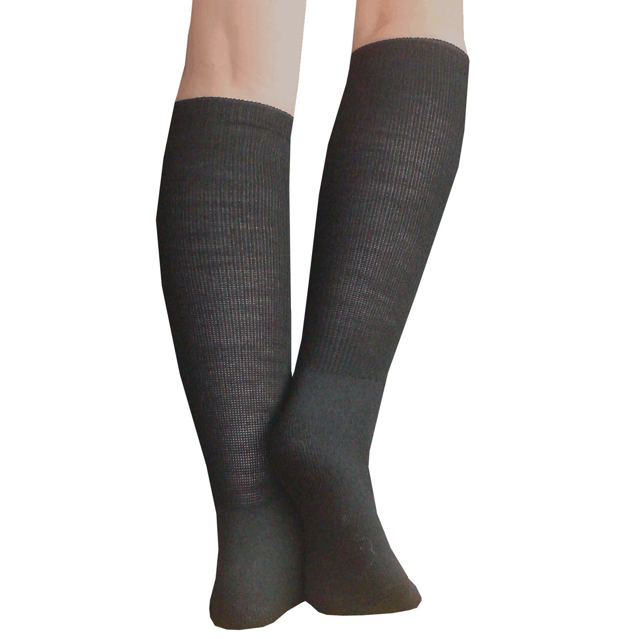 Men's Thick Solid Knee High Socks for Winter - Warm Wool Blend Crew Socks for Hiking, Skiing & Outdoor Activities
