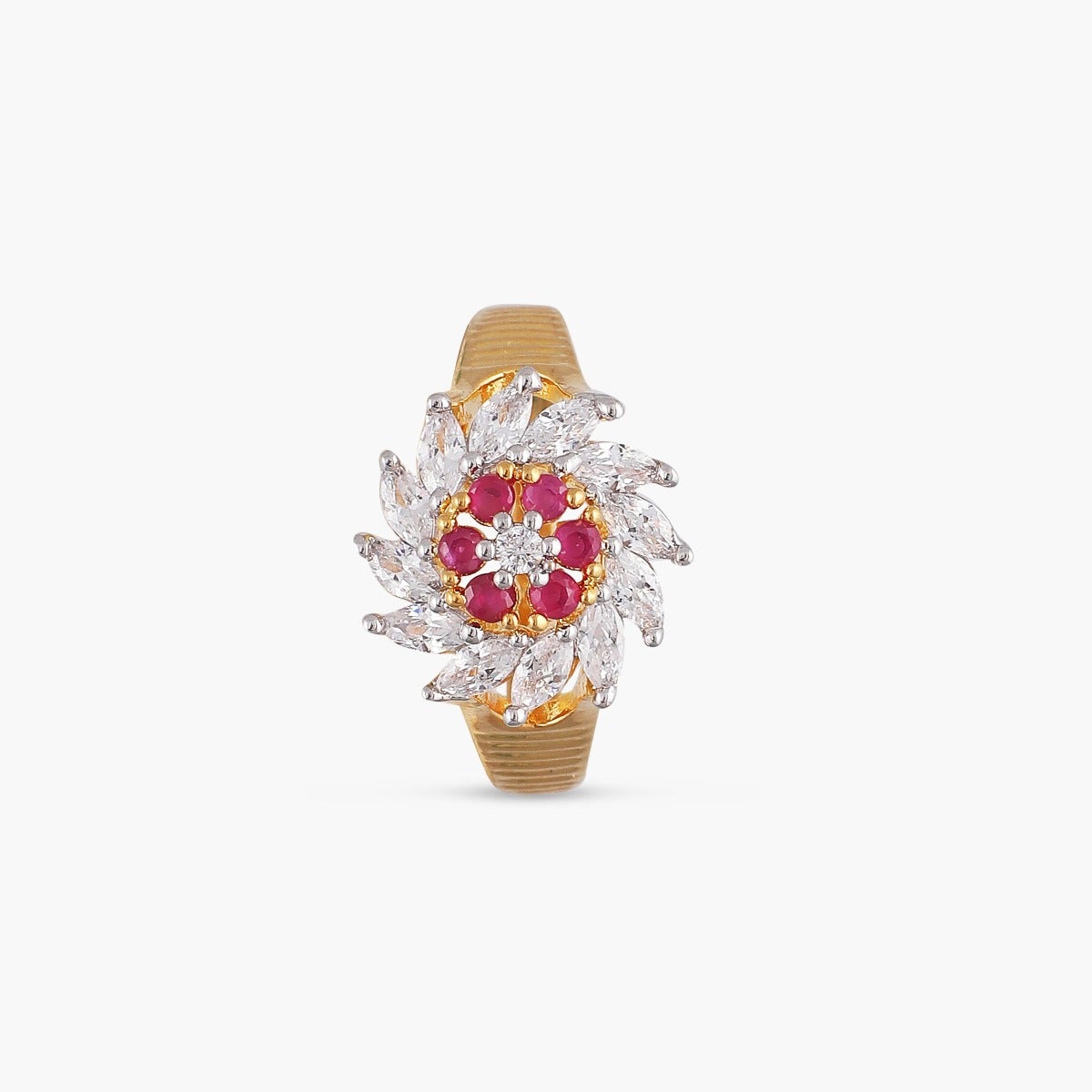Siraj Floral Cubic Zirconia Ring for Women - Elegant CZ Flower Jewelry Gift for Brides, Party & Special Occasions