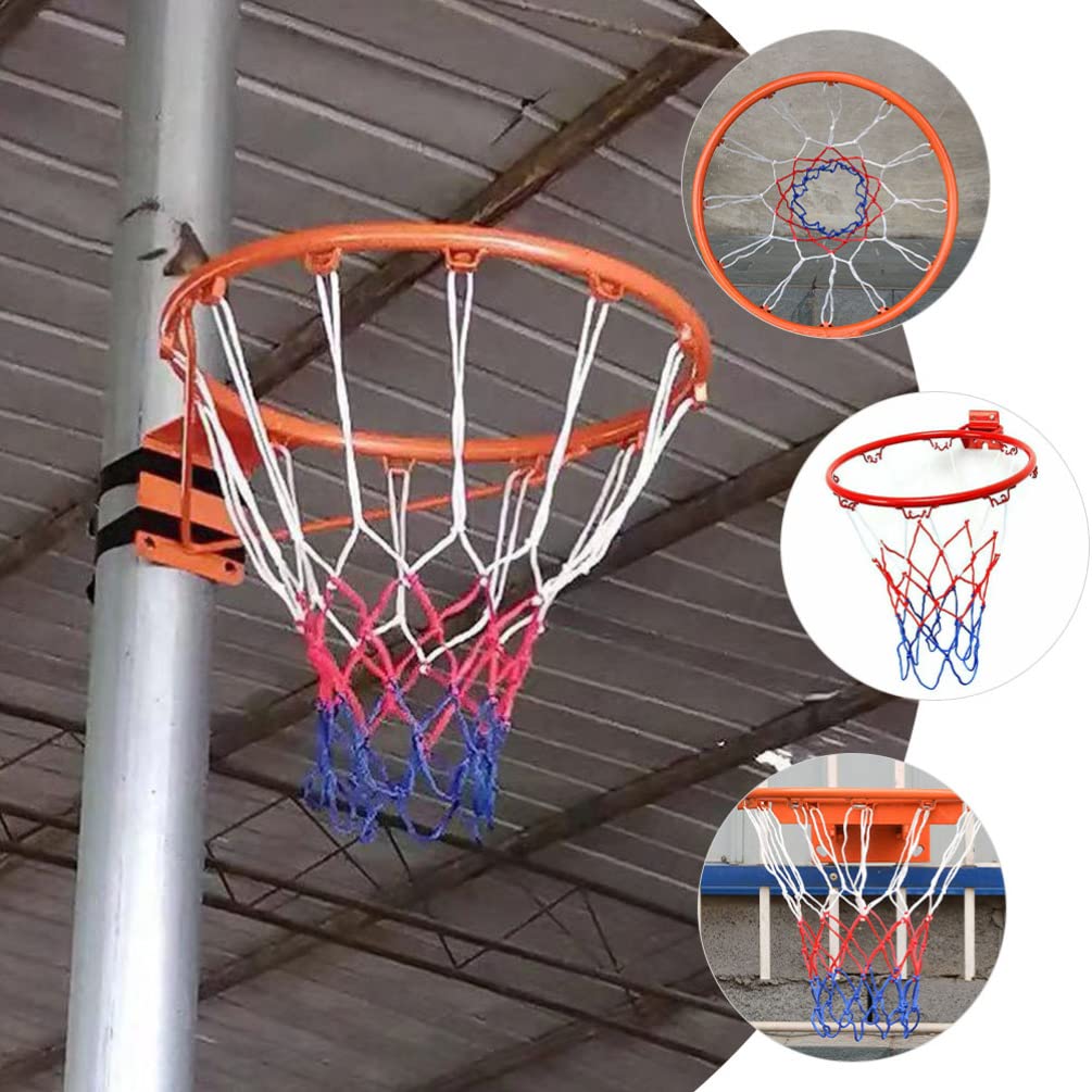 BESPORTBLE 32cm Basketball Hoop - Wall Mounted & Outdoor Basketball Rim with Net - Durable Indoor/Outdoor Basketball Goal for Kids, Backyard, Driveway & Kindergarten Play