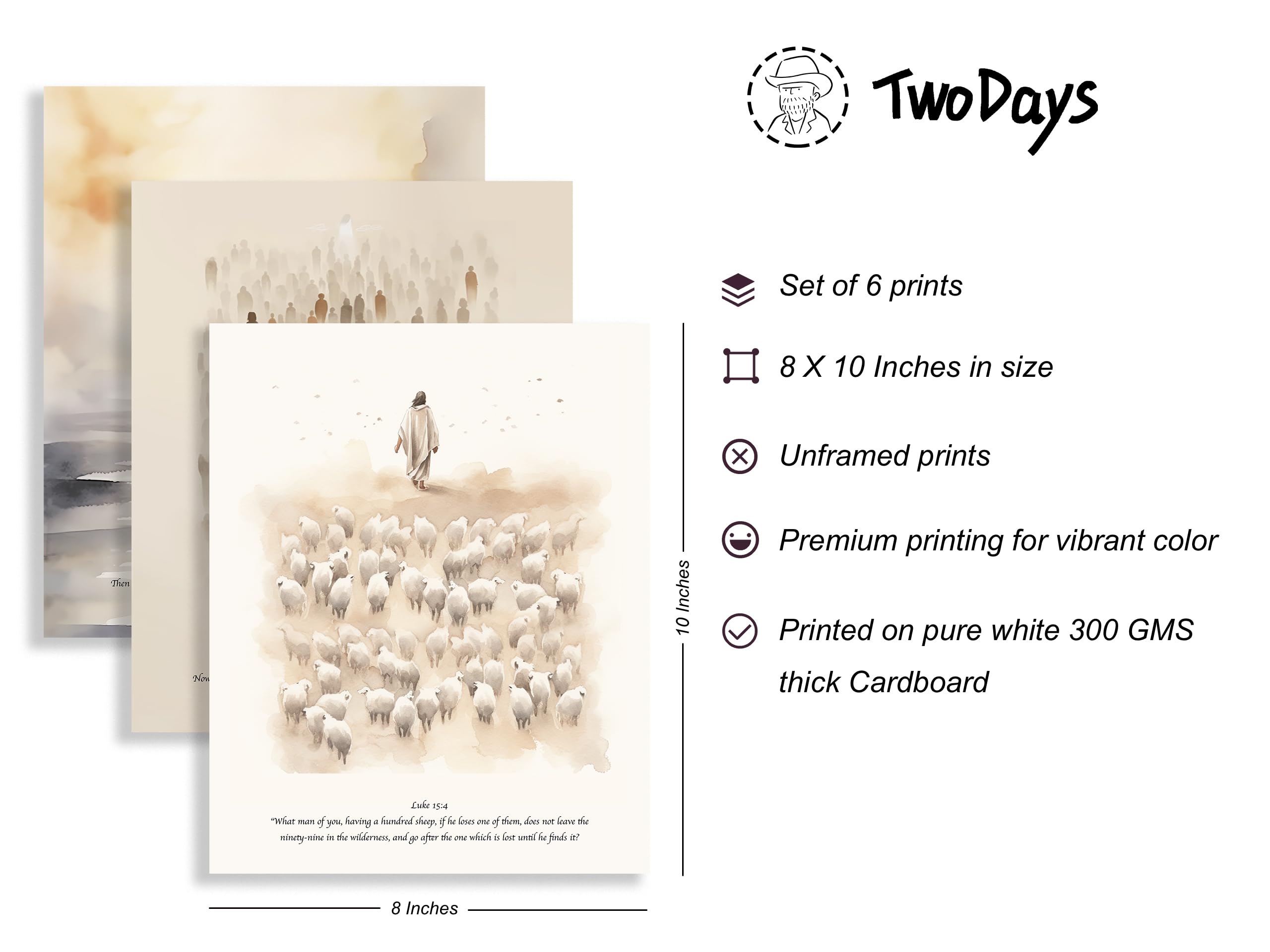 Christian Wall Art Set - Bible Verses Decor for Home & Classroom