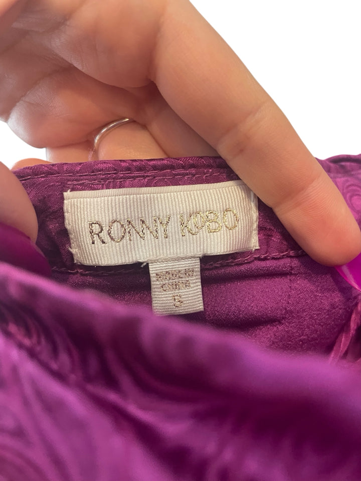 NWT Ronny Kobo Halter Orielle Ruched Silk Dress - Women's Size S | Elegant Cocktail & Evening Party Wear