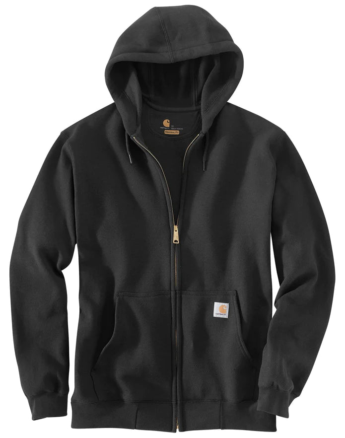 Carhartt Men's Full Zip Hooded Sweatshirt - Durable Workwear for Outdoor Activities, Construction, and Casual Wear