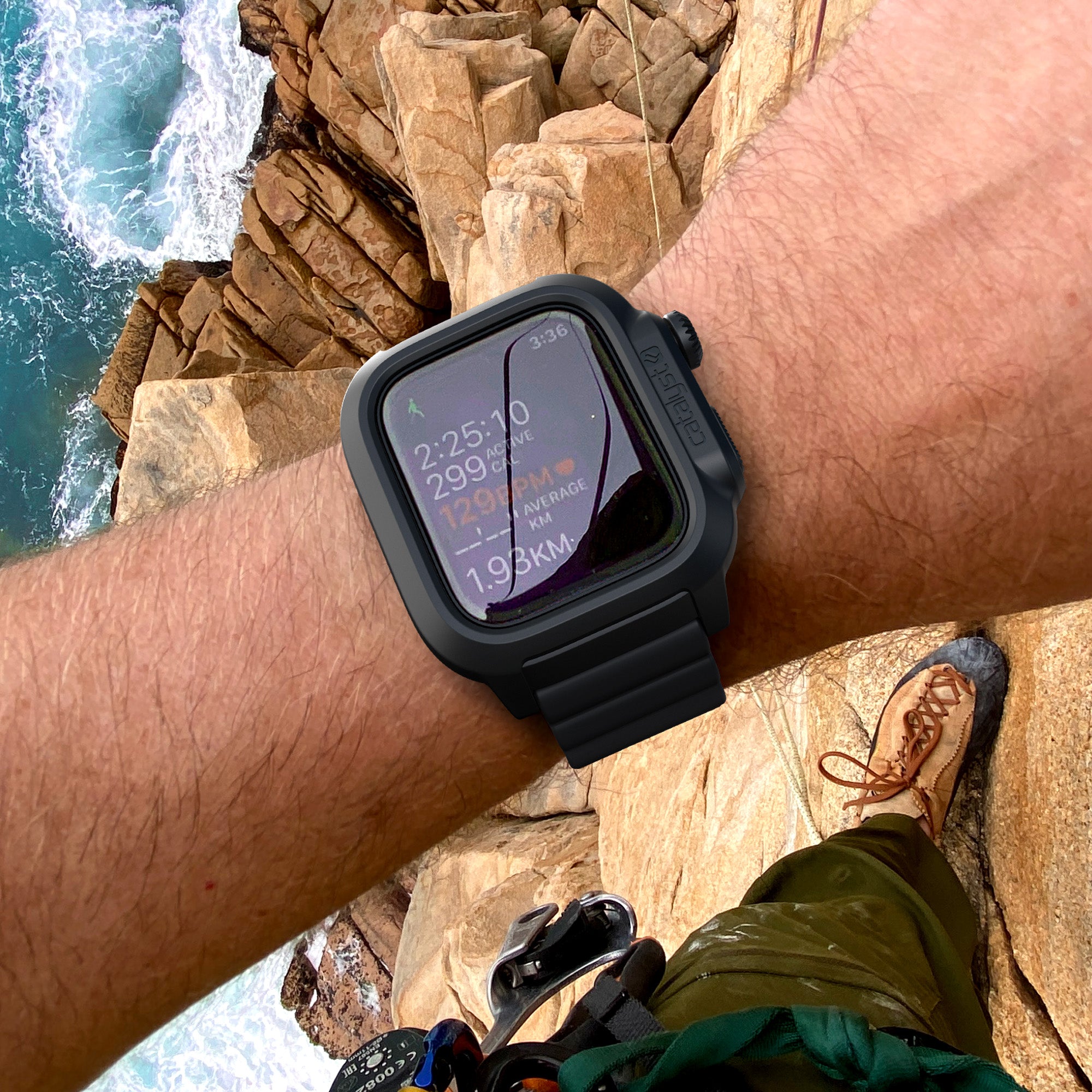 45mm 330ft Waterproof Case with Band for Apple Watch Series 9/8/7 - Durable Protection for Swimming, Diving & Outdoor Sports
