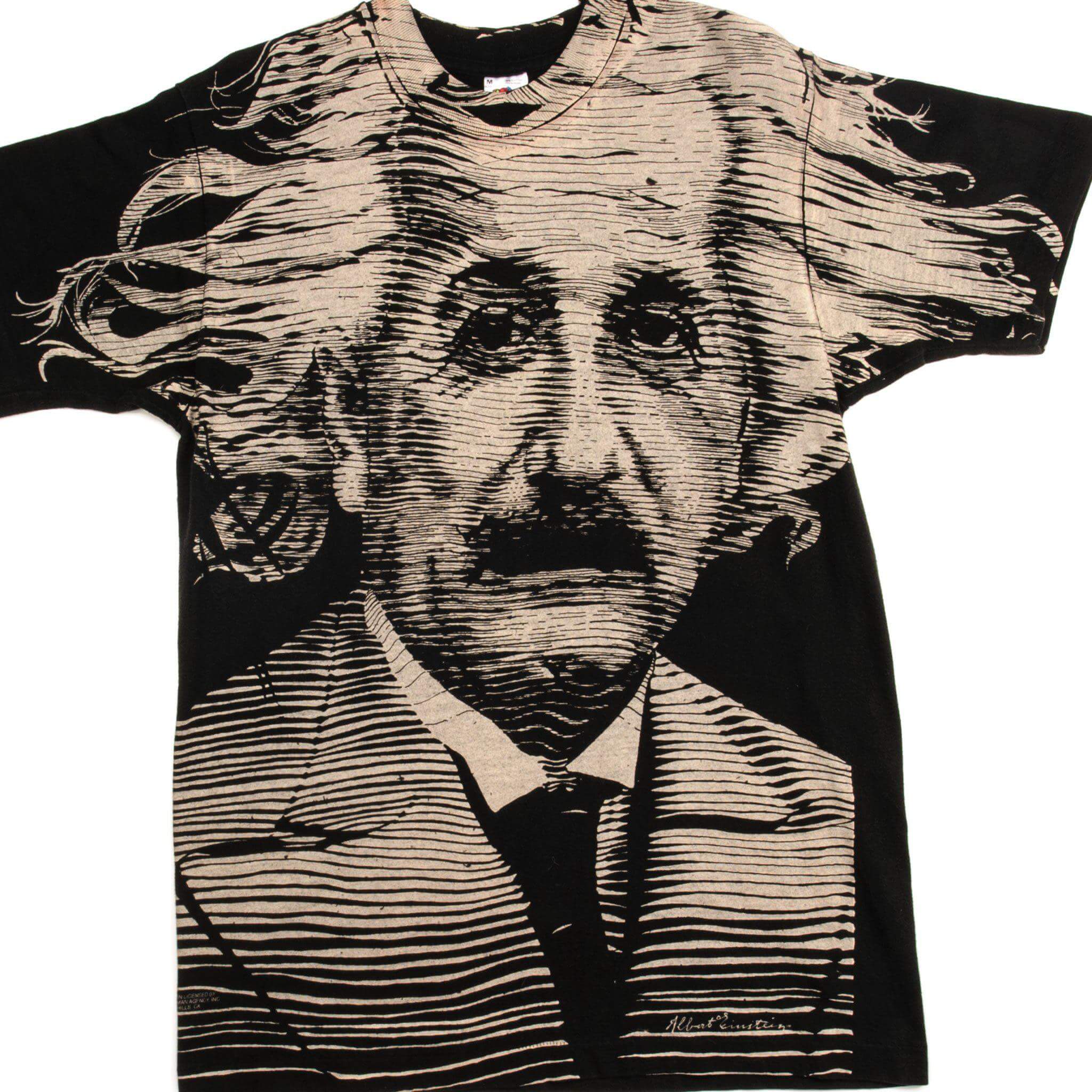 Vintage Albert Einstein Graphic Tee Shirt - Medium Size - 100% Cotton - Made in USA - Perfect for Science Lovers, Gifts & Casual Wear