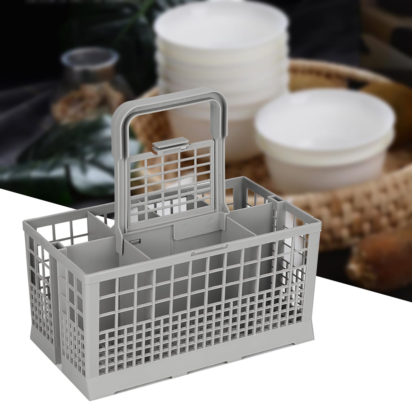 Universal Dishwasher Cutlery Basket Replacement - Durable Stainless Steel Silverware Holder for Kitchen Organization (Fits Most Brands) - Perfect for Utensils, Knives, Forks, and Spoons Storage